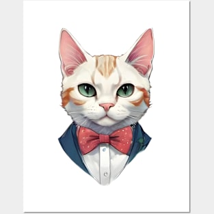 Fancy Cat with Bowtie no.6 Posters and Art